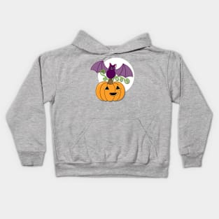 Pumpkin and Bat Kids Hoodie